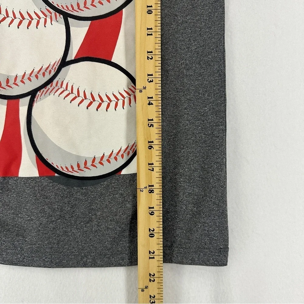 Tek Gear Baseball Graphic T Shirt Youth Boys Size M Gray‎